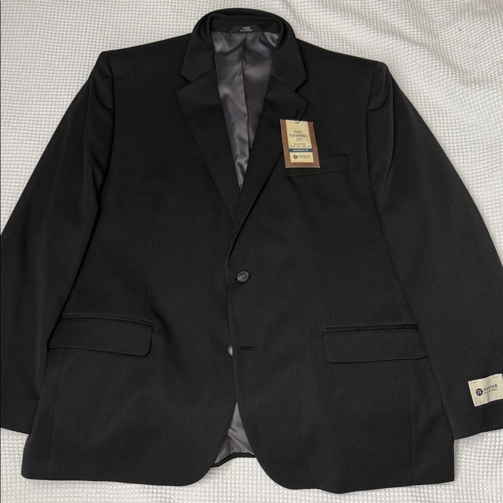 Men's Charcoal Striped Men’s Haggar Blazer - 48R